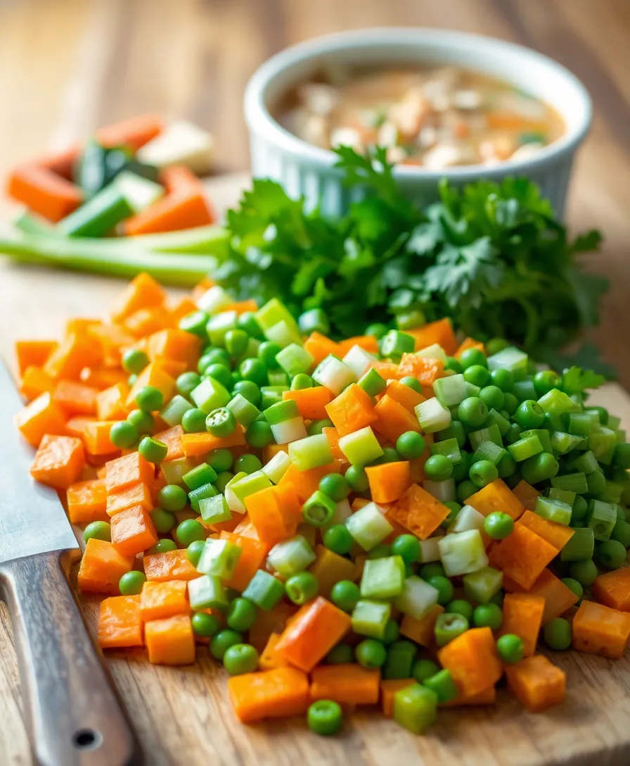 The Classic Chicken Noodle Soup Recipe Everyone Should Know (Perfect for a Rainy Day!) - Adding Fresh Vegetables: Color and Nutrition