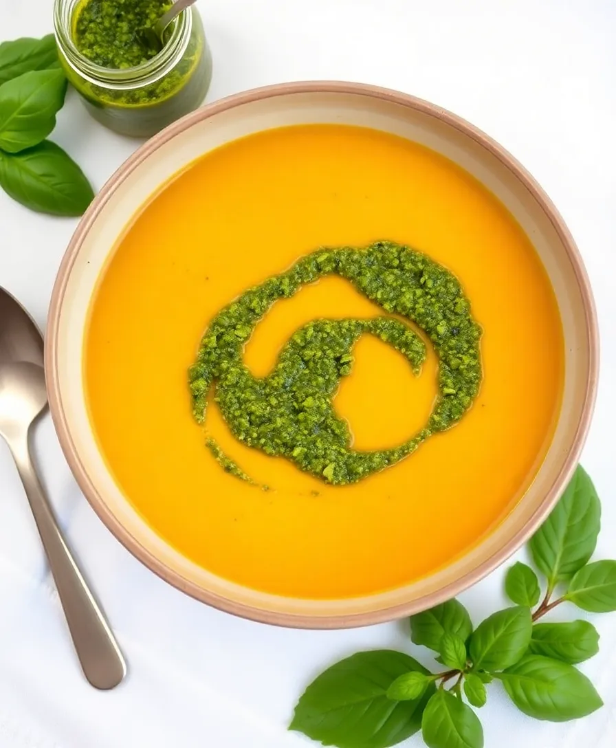 Butternut Squash Soup: Your Ultimate Guide to Creamy Comfort! - 9. Butternut Squash Soup with Pesto