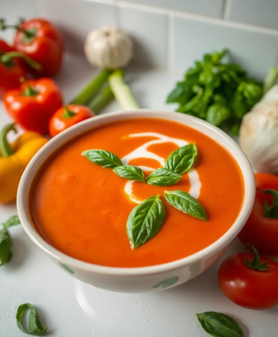 Tomato Basil Soup: The Ultimate Guide to the Easiest and Most Delicious Recipes! - Vegan Tomato Basil Soup