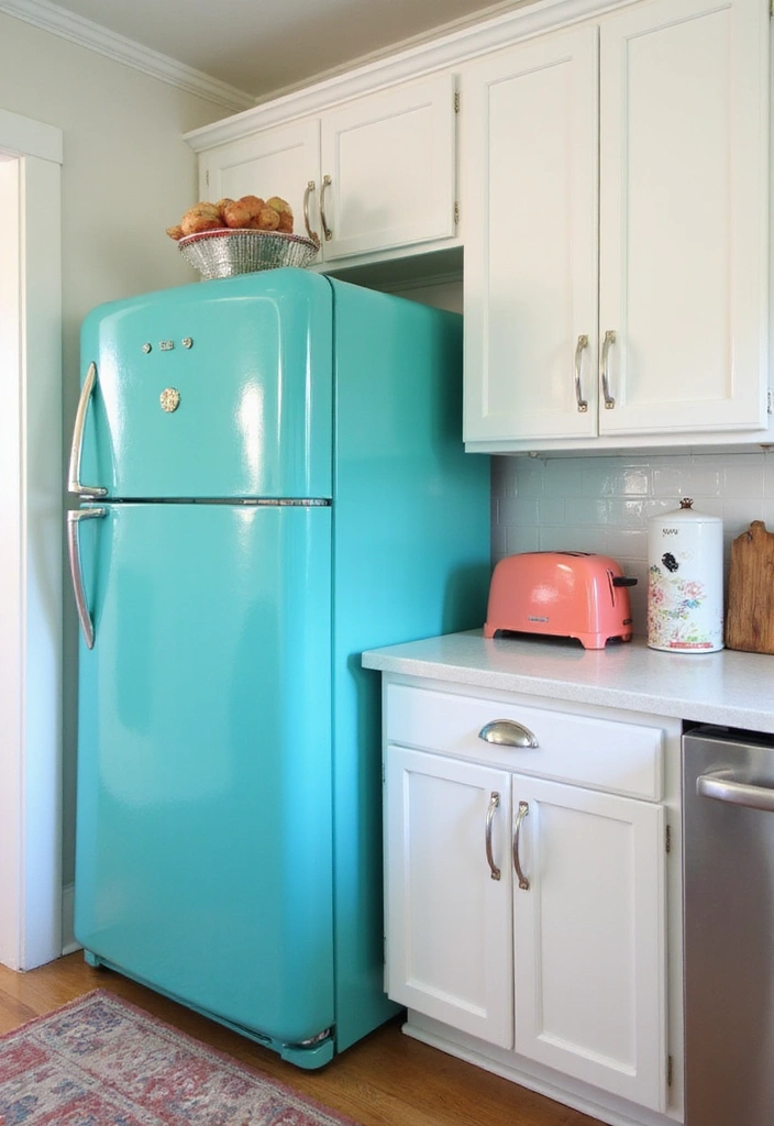 21 Coastal Kitchen Ideas That'll Make You Feel Like You're on Vacation Every Day! - 7. Brightly Colored Appliances