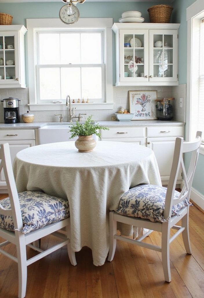 21 Coastal Kitchen Ideas That'll Make You Feel Like You're on Vacation Every Day! - 18. Beachy Textiles